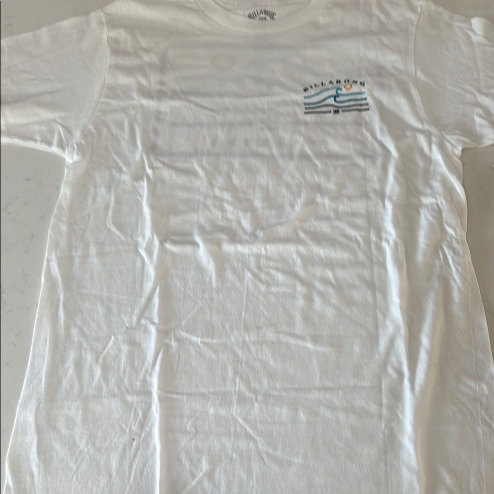 Billabong White Tee with Wave Graphic